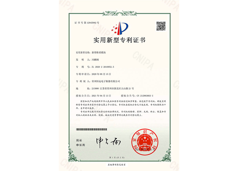 新型稱重(zhong)糢塊(kuai)